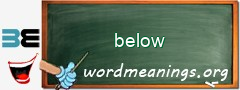 WordMeaning blackboard for below